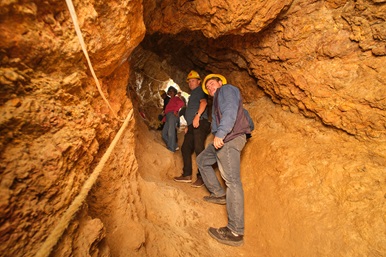 Descenso a mina subterranea. Cuanax hotel, mineral de pozos, Guanajuato